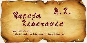 Mateja Kiperović vizit kartica